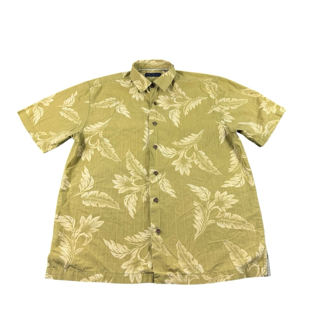Reyn Spooner Green Foliage AOP Cotton Short Sleeve Hawaiian Shirt Mens Large